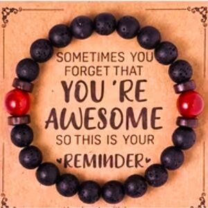 💎4/$20💎Carnelian Agate w Lava Stone Bracelet